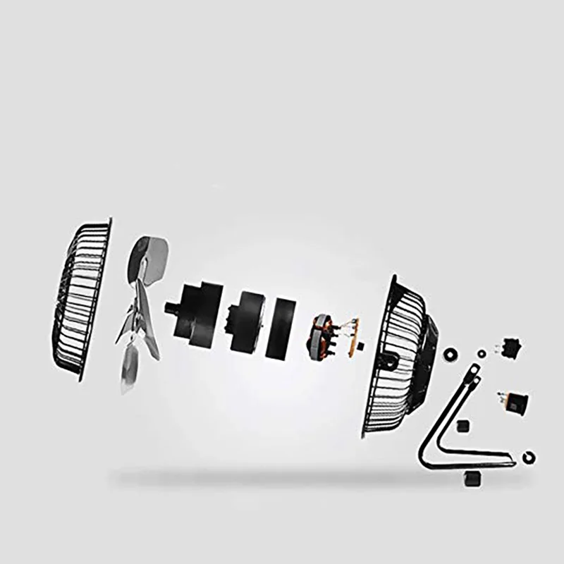 Мини 4 дюймовый USB Настольный вентилятор с цифровыми часами температуры