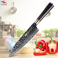 findking new ebony wood handle japanese damascus knife 8 inch chef knife 67 layers kitchen knife