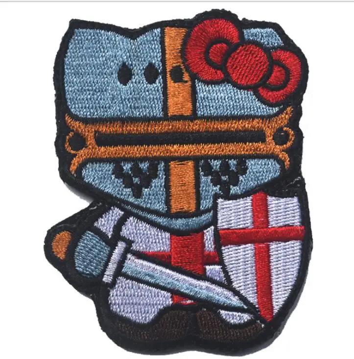 O Вышивка значок военный веер тактический стиль герои мультфильмов/hello kitty/армейский значок ручной Швейные наружные аксессуары - Цвет: O