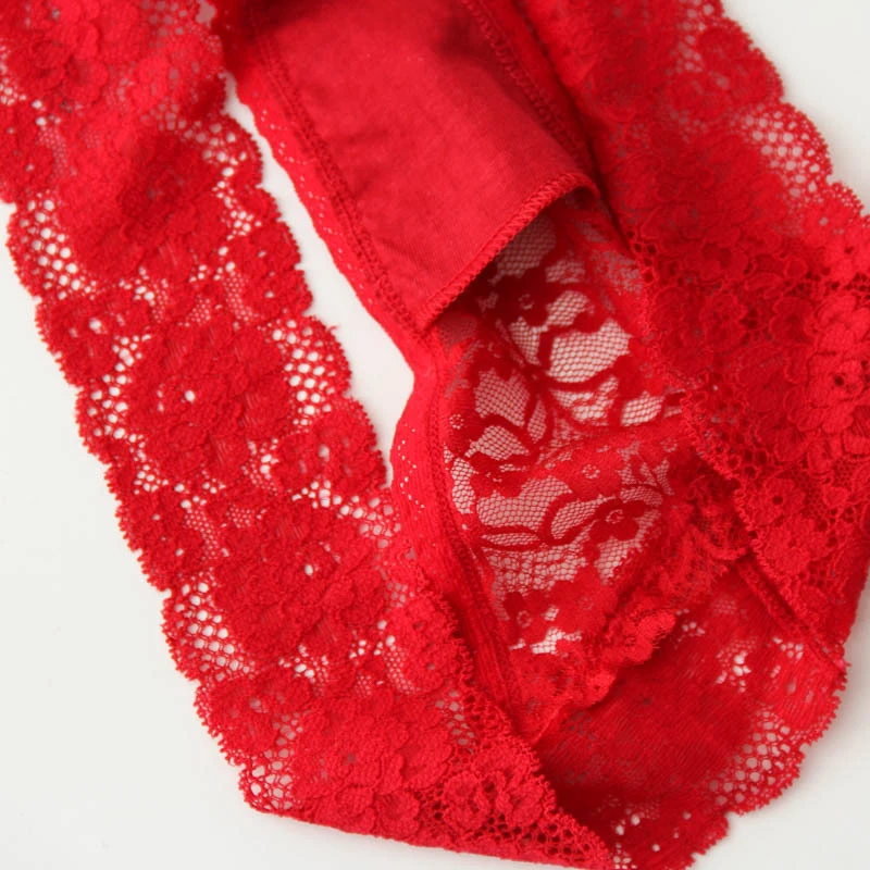 Сексуальные кружевные прозрачные трусики стринги с цветочным принтом XXL