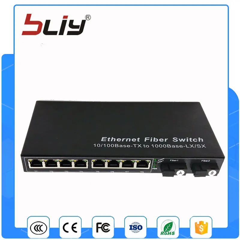 2g8fe один волокно 2 Оптическое al порт до 8 RJ45 Gigabit коммутатор с Лучшая цена |