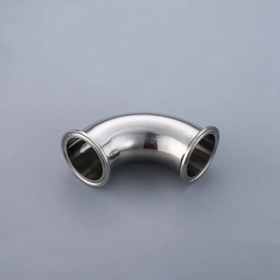 

2" Tri Clamp x 45mm 1-3/4" Pipe OD SUS 304 Stainless Steel 90 Degree Elbow Sanitary Fitting Home Brew Beer Wine