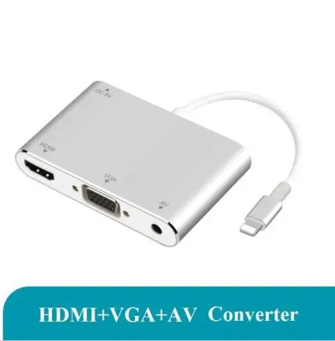 BOHYLOY конвертер для Lightning к HDMI VGA Jack аудио ТВ адаптер кабель iPhone X 8 7 Plus 6 6S адаптер| |