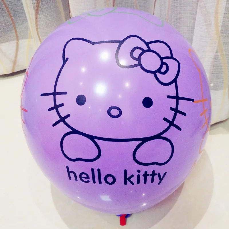 50 шт 12 'ƈ 8 г мультфильм шаблон Hello Kitty латексные шарики с принтом для детей