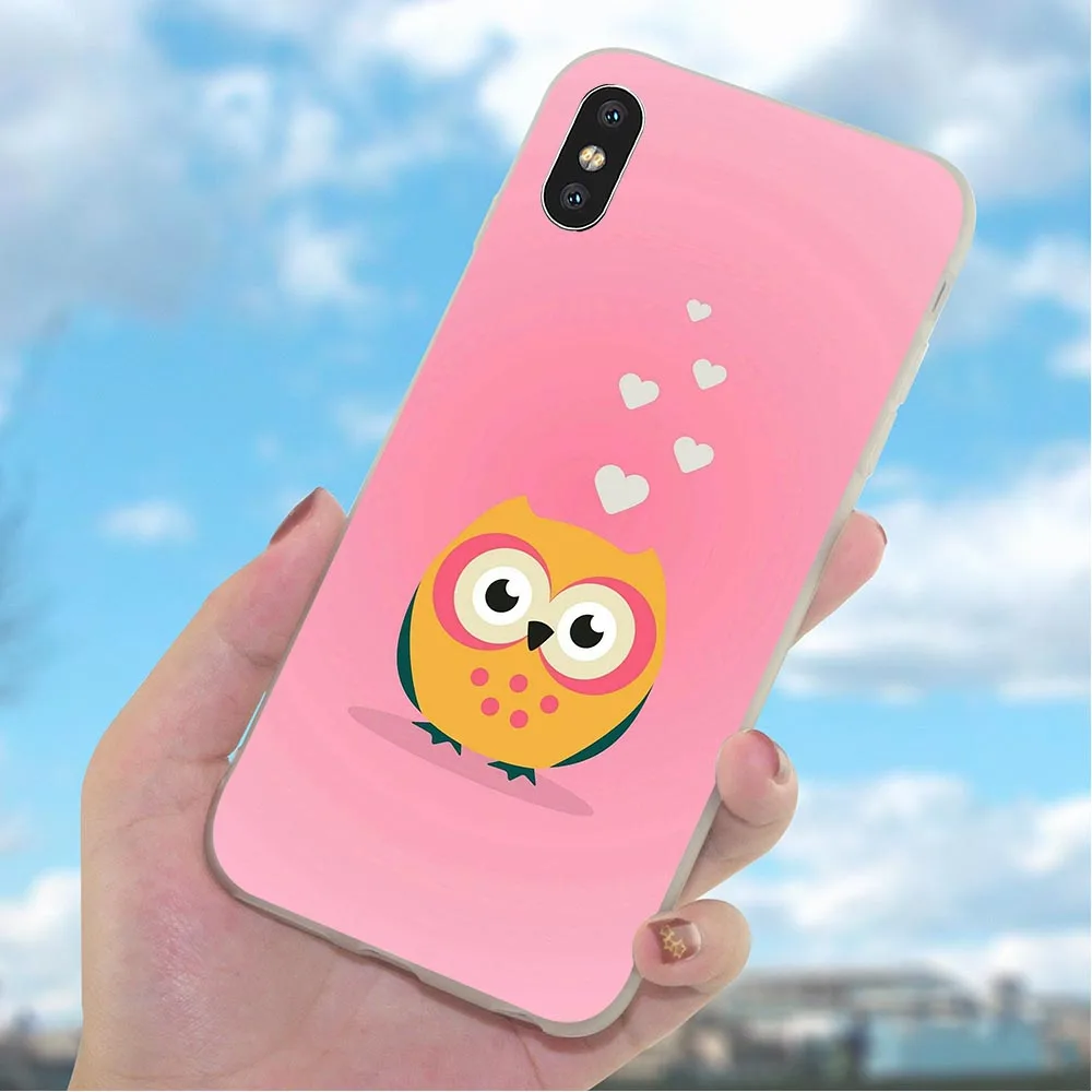 Мягкий ТПУ чехол для телефона iPhone XR Сова крышка Xs Max X 6 6S 8 Plus 7 5S 5 SE Чехлы 11