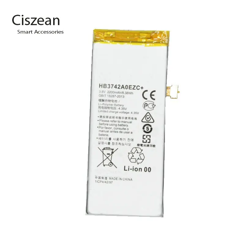 Ciszean 2200mAh Сменный литий-ионный аккумулятор HB3742A0EZC + для HuaWei P8 Lite Аккумулятор Batterij |