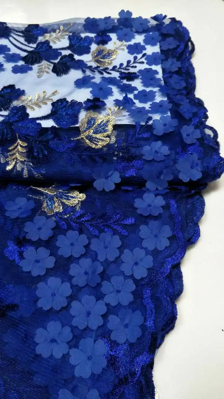 Красивые 3D наклейки с золотой нитью вышивки кружевной ткани для торжественное