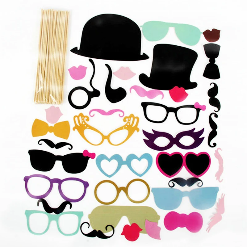 36 шт./компл. DIY губы очки шляпа фото стенд реквизит свадебное украшение сувениры