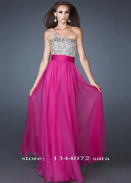Cheap Bridesmaid DressesCheep Hot Sale One Shoulder Sleeveless A-Line Floor-Length Beading Chiffon Evening Dressess | Свадьбы и