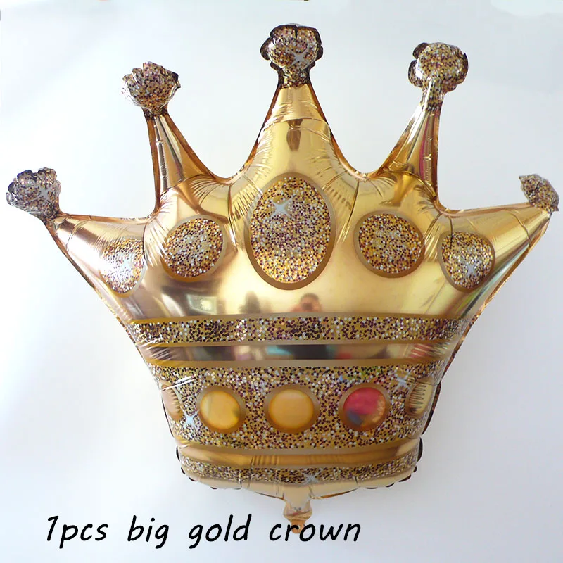 1pcs big crown Шар с днем рождения Воздушные буквы Алфавит розовое золото фольга воздущные шары Детские игрушки Свадьба День Рождения вечерние гелиевые шары - Цвет: 1pcs big crown