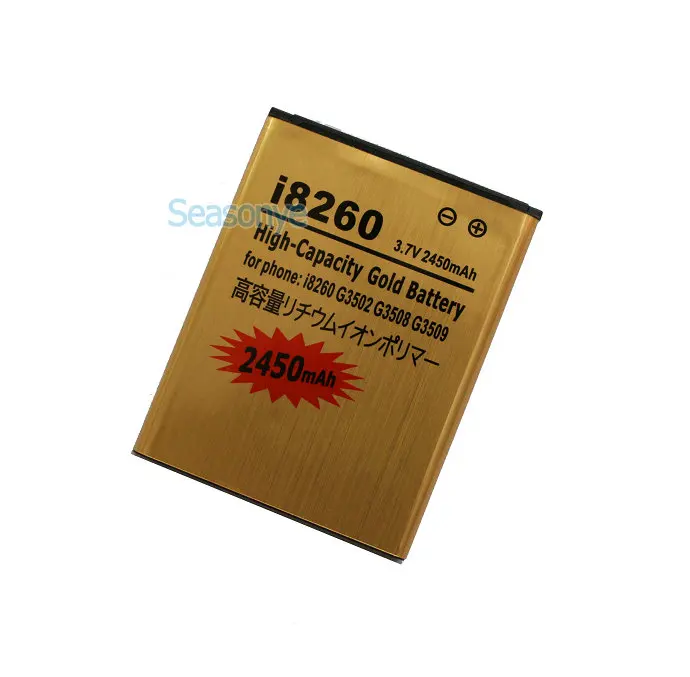 Seasonye 2pcs/lot 2450mAh B150AE / B150AC Replacement Gold Battery For Samsung Galaxy Core i8260 G3508 G3509 G3502/U i8268/D | Мобильные