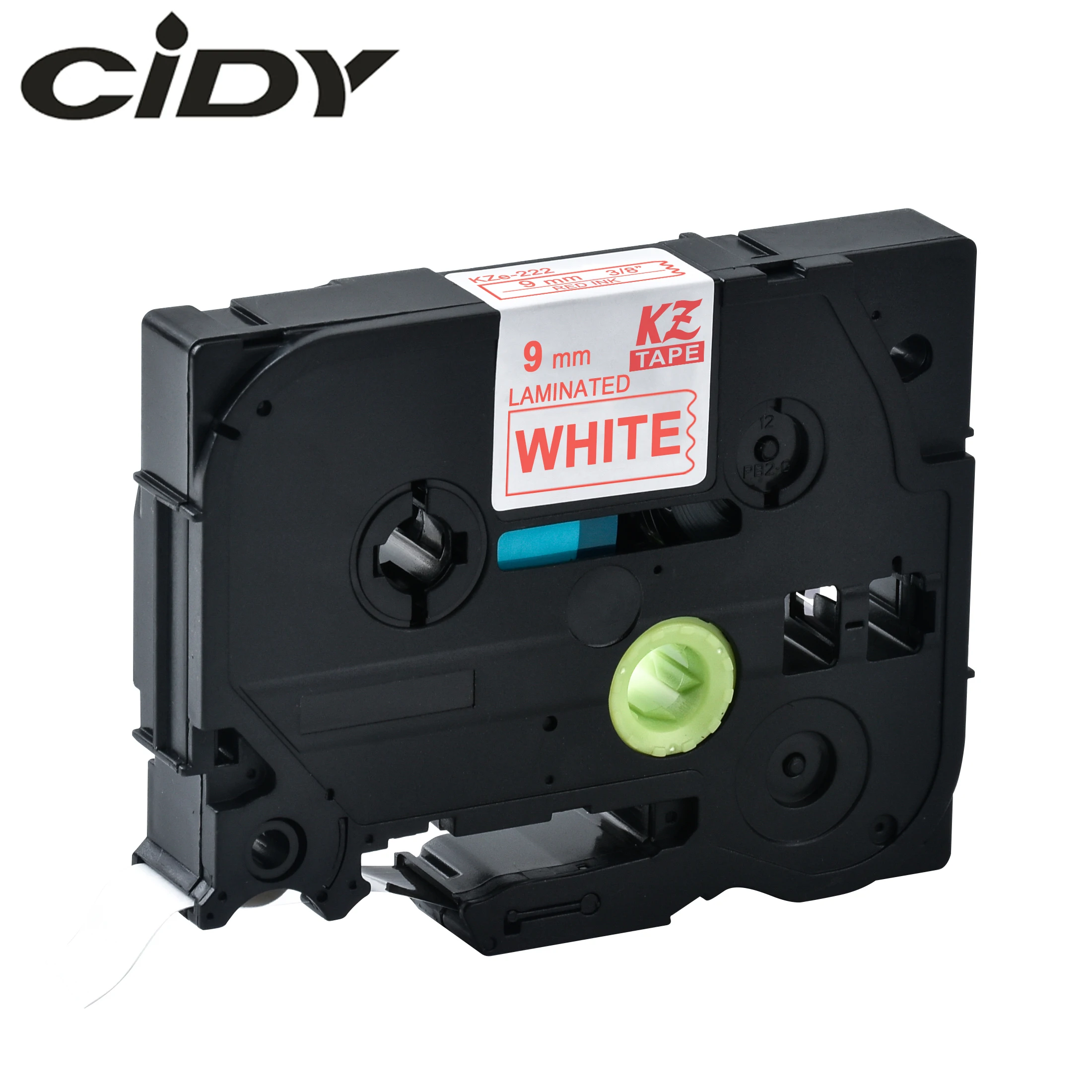 CIDY Tze 222 Tz222 красный на белом ламинированном совместимом с P touch 9 мм фотомагнитная