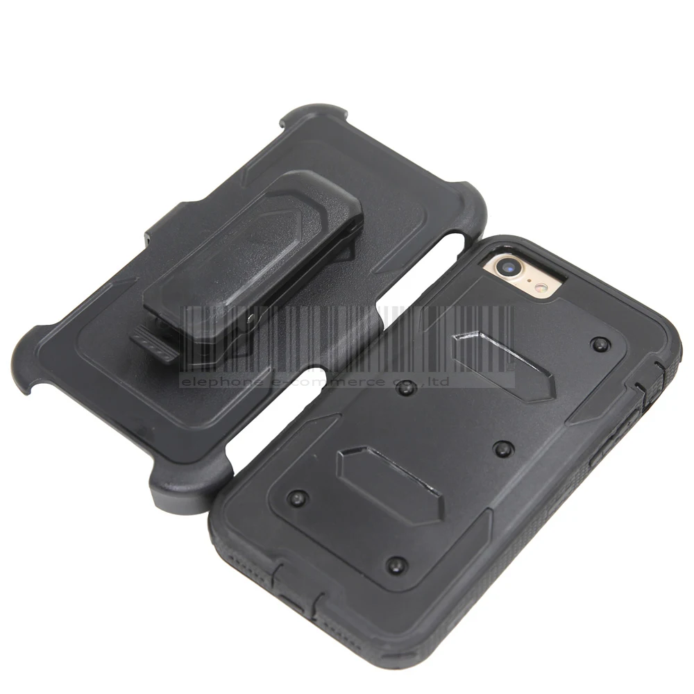 Чехол кобура с зажимом для ремня iPhone 7 Plus Kickstand Heavy Duty Armor Гибридный противоударный