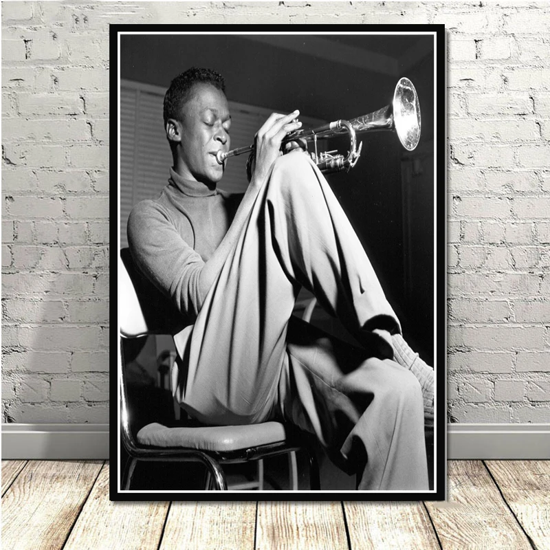 Музыкальный альбом Miles Davis Blue Jazz поп звезда певец печатный постер картина маслом