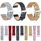 Роскошный Блестящий Рождественский ремешок для Xiaomi Huami AMAZFIT ремешок с металлической пряжкой кожаный ремешок для часов браслет 22 мм