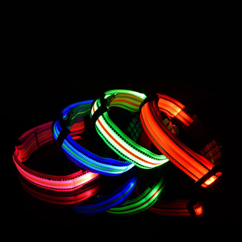 Waterproof LED Dog Collar Original Magnetic Charging Glowing Anti-Lost For Dogs Puppies Collars Leads Pet Product | Дом и сад