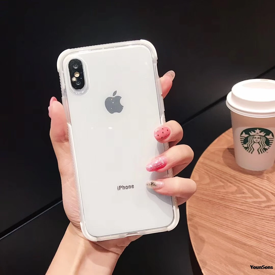 For iPhone X XS Max Soft Transparent TPU back case for 6 6S 7 8 Plus Anti Yellow Mobile Phone Cover coque |