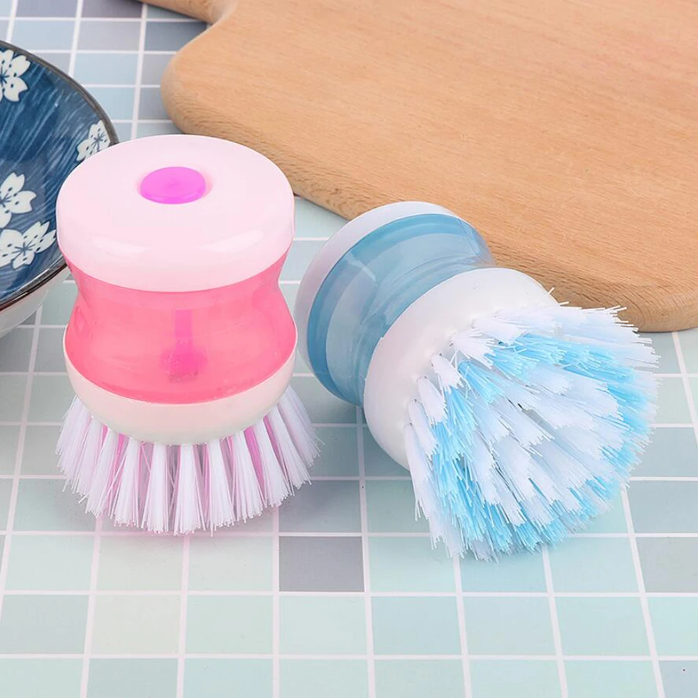 1PC 8*5.5cm Kitchen Multi-function Brush Automatic Liquid Cleaning Dish Washing Tool Random Candy Color 50gA | Дом и сад