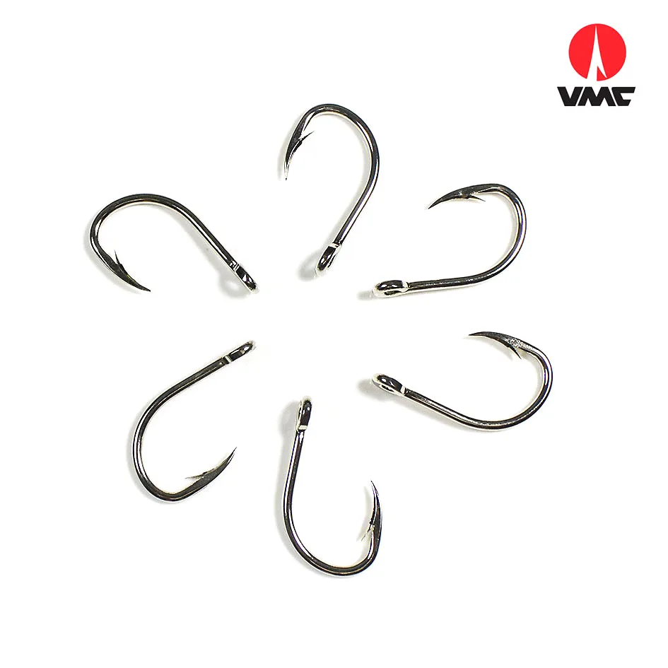 

50pcs VMC 9260 2/0 5/0 Fishing Single Hooks, FAULTLESS O'SHAUGNESSY, Ringed, Live Bait, Short Shank