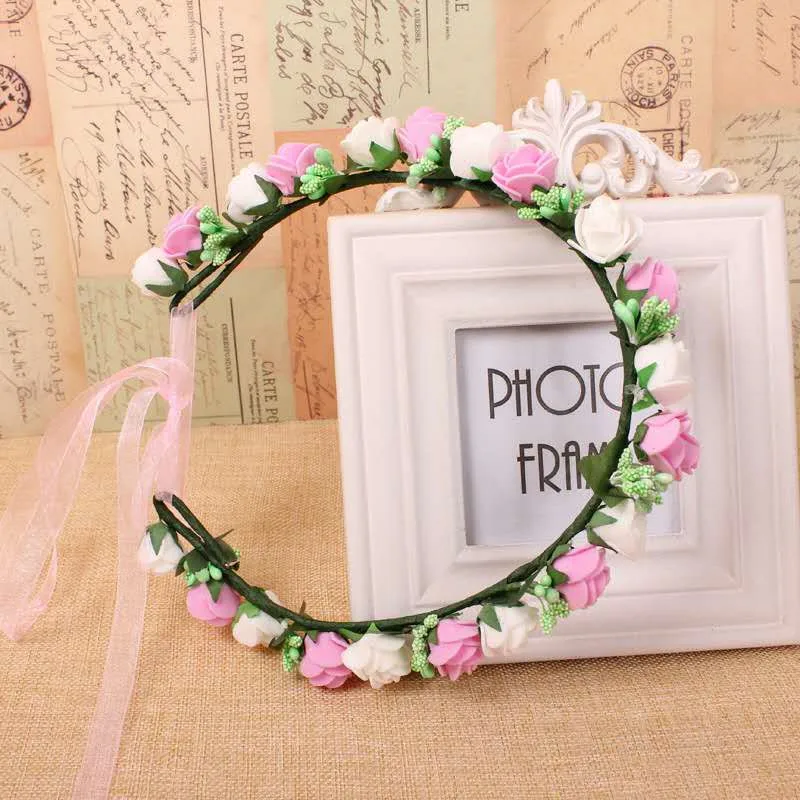 Женские повязки на голову с цветами из ПЭ 2 смешанных цвета свадебные 15 шт./лот