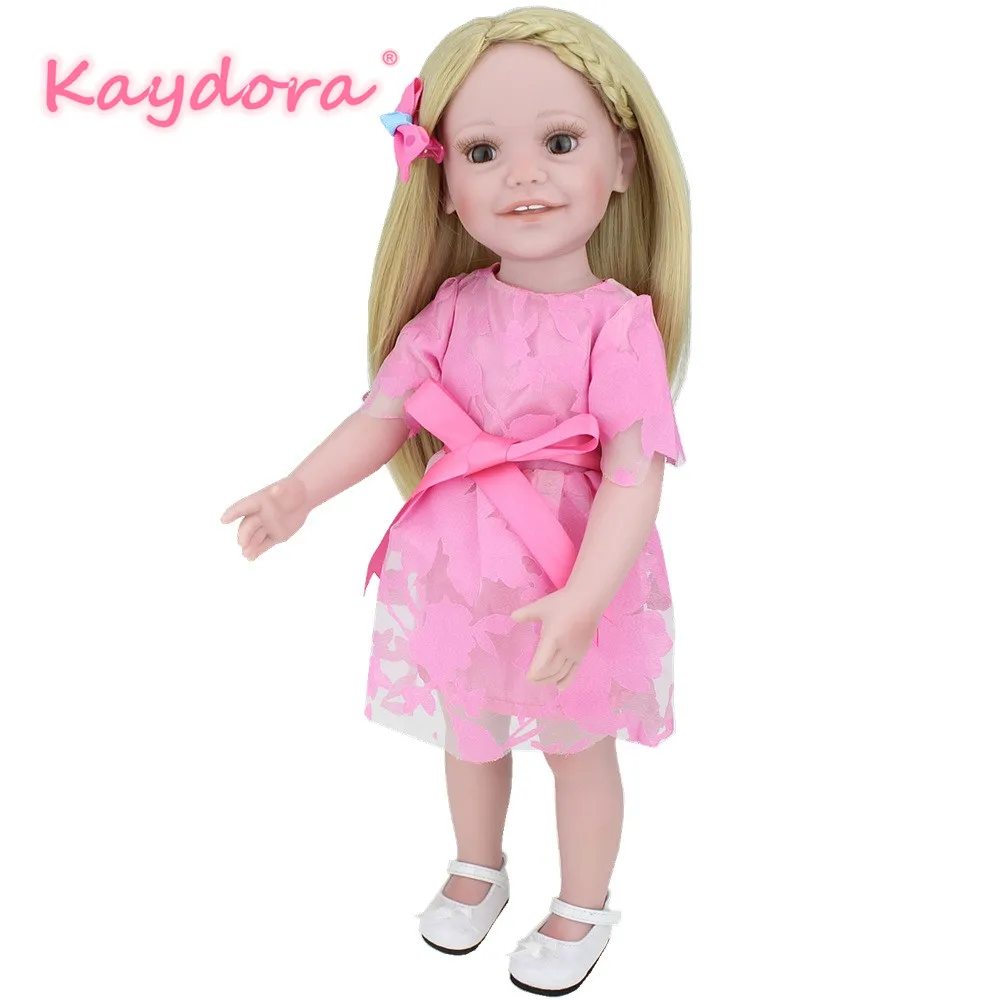 

KAYDORA Reborn Baby Doll Princess lol Full Vinyl 18 inch Lifelike Realistic Silicone Bebe Lovely New Boneca America