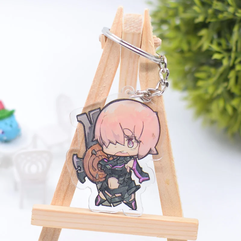 Fate Grand заказ брелок милый двухсторонний FGO Saber/Archer акриловая цепочка для ключей