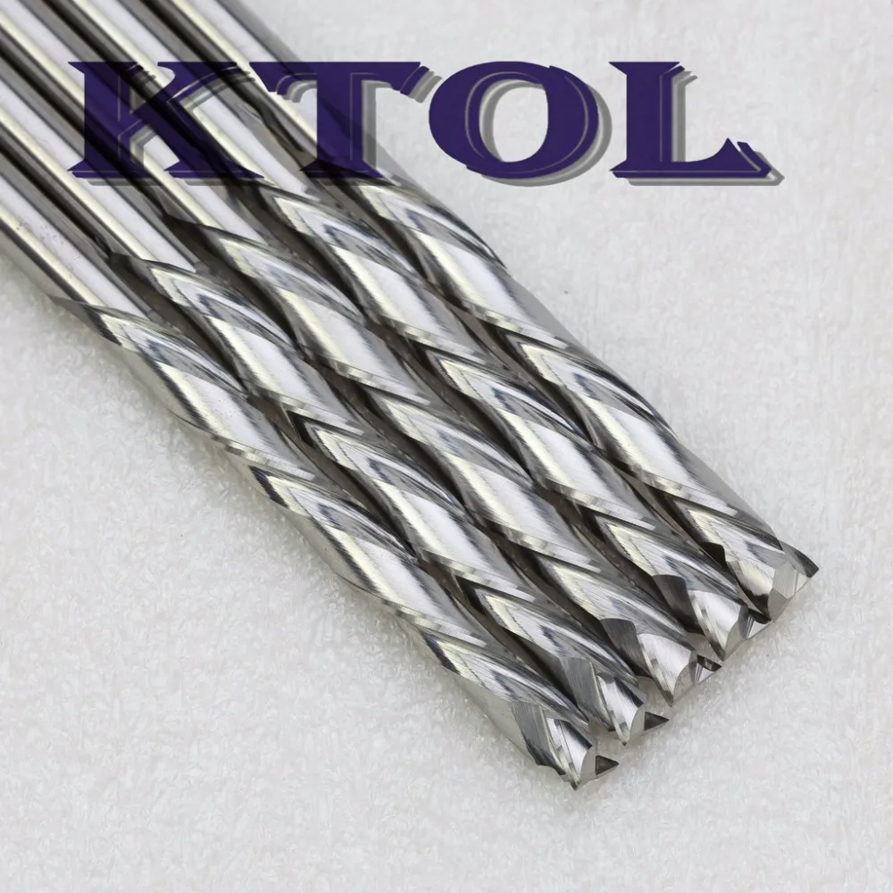 Вверх вниз Cut 2 Флейта карбида вольфрама фреза CNC спиральные фрезы 3 шт./компл.