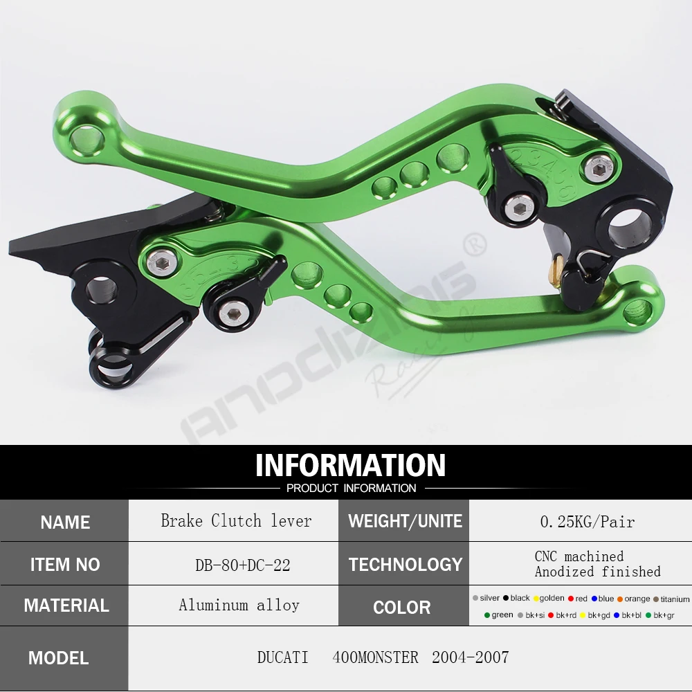 DB 80 DC22 мотоциклов сцепные рычаги для Ducati 400 MONSTER 2004 2007|brake clutch levers|motorcycle brake leverclutch