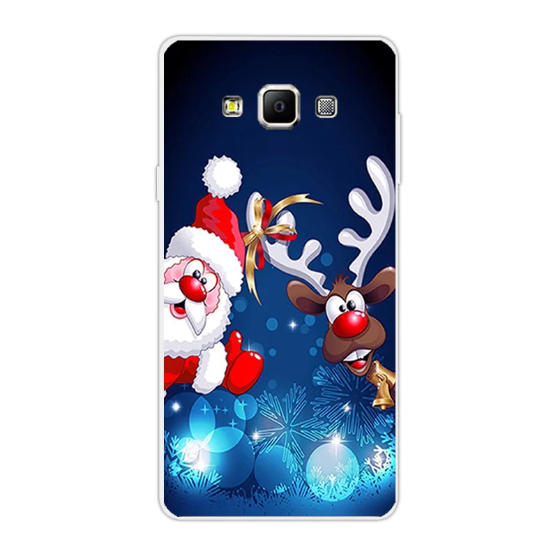Для Samsung Galaxy A7 A700 A7000 чехол для телефона Силиконовый ТПУ Рождество Ночь задняя