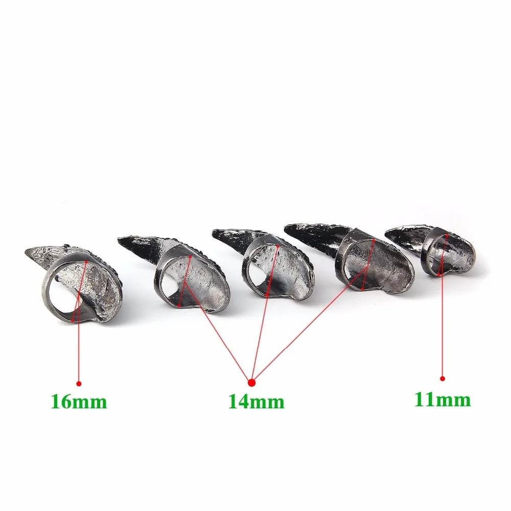 10pcs/set Jewelry Punk Style Crystal Rhinestone Paved Paw Bend Fingertip Finger Claw Ring Set Fake False Nails | Украшения и