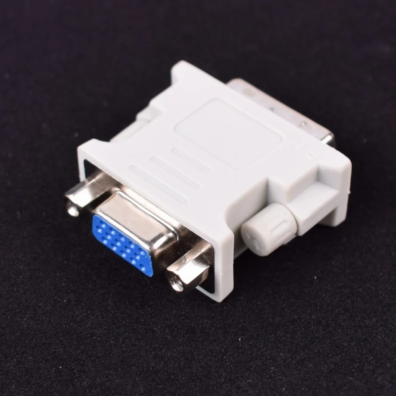 Белый с DVI на VGA конвертер 24 + 5 мужчина к переходник внутренней резьбой для HDTV ЖК