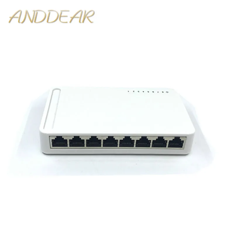 OEM новая модель 8 портов гигабитный коммутатор Настольный RJ45 Ethernet 10/100/1000 Мбит/с Lan