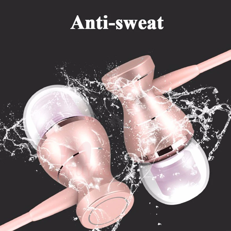 MEUYAG Metal Magnetic Earphone Sport Running In-Ear Earphones HandsFree Earbuds Headphones with Mic Stereo Headset