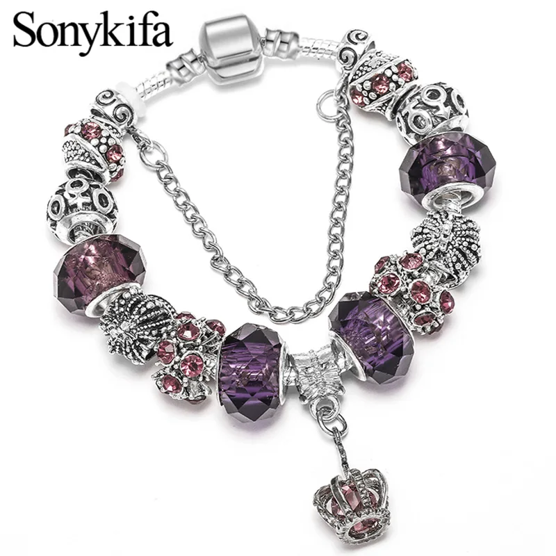 Новые очаровательные розовые бусы браслет с подвеской «сделай сам» бабочка и любовь Божья коровка бренд Pandoro браслет для женщин ювелирные изделия подарок - Окраска металла: Светло-желтый цвет