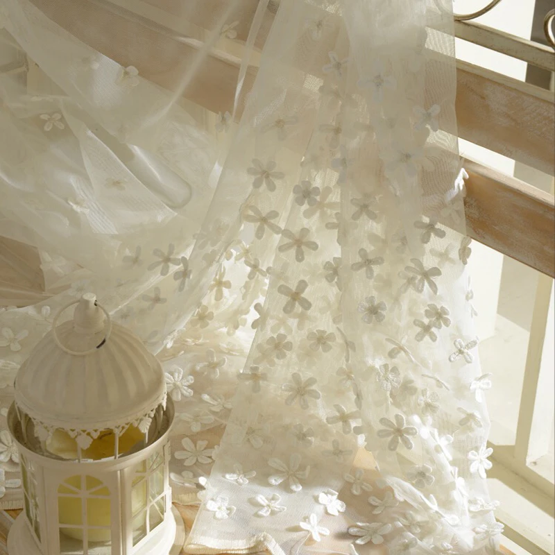2018 корейские тюлевые занавески с вышивкой и тиснением шторы для спальни оконные