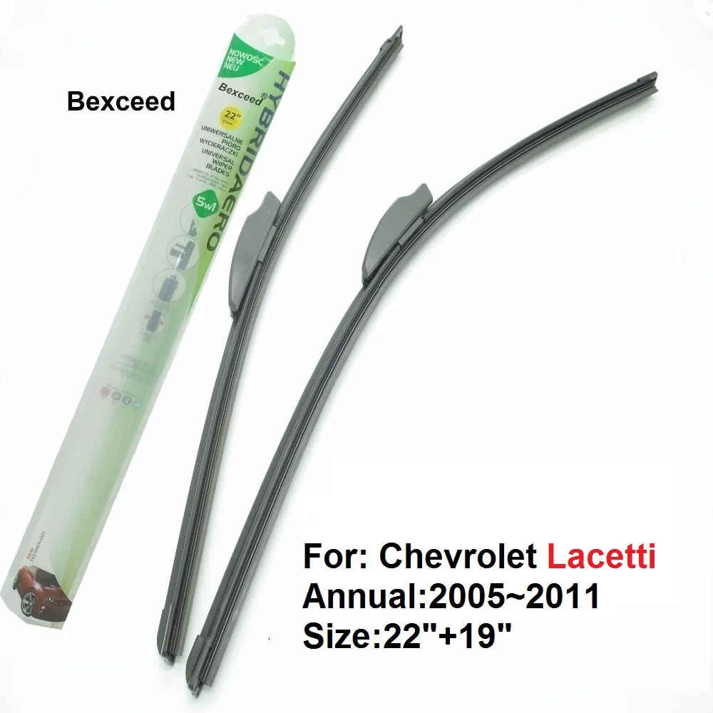 

Щетка стеклоочистителя для Chevrolet Lacetti, 22 дюйма + 19 дюймов, Bexceed, плоская резиновая щетка для лобового стекла автомобиля 2005 2006 2007 2008 ~ 2011