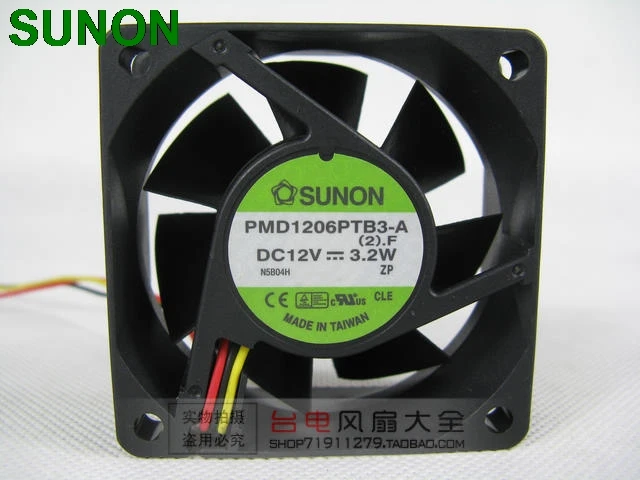 SUNON PMD1206PTB3-A DC 12V 3,2 W 3 провода 6038 60x60x38mm DC бесщеточный вентилятор