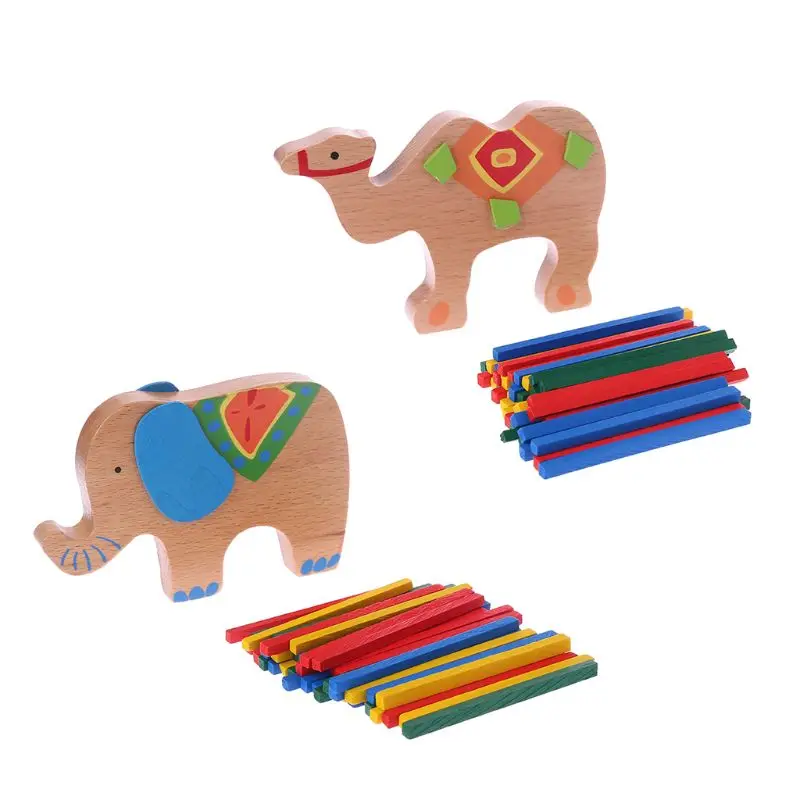 

Elephant Camel Balance Beam Wood Toy For Children Blocks Kids Preschool Educational Toys Game Kids Gifts