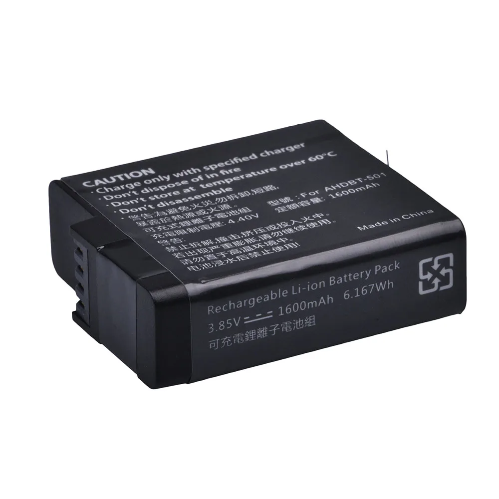 PowerTrust для Gopro new 7 8 AHDBT-501 батарея + LCD USB двойное зарядное устройство экшн-Камеры hero 5