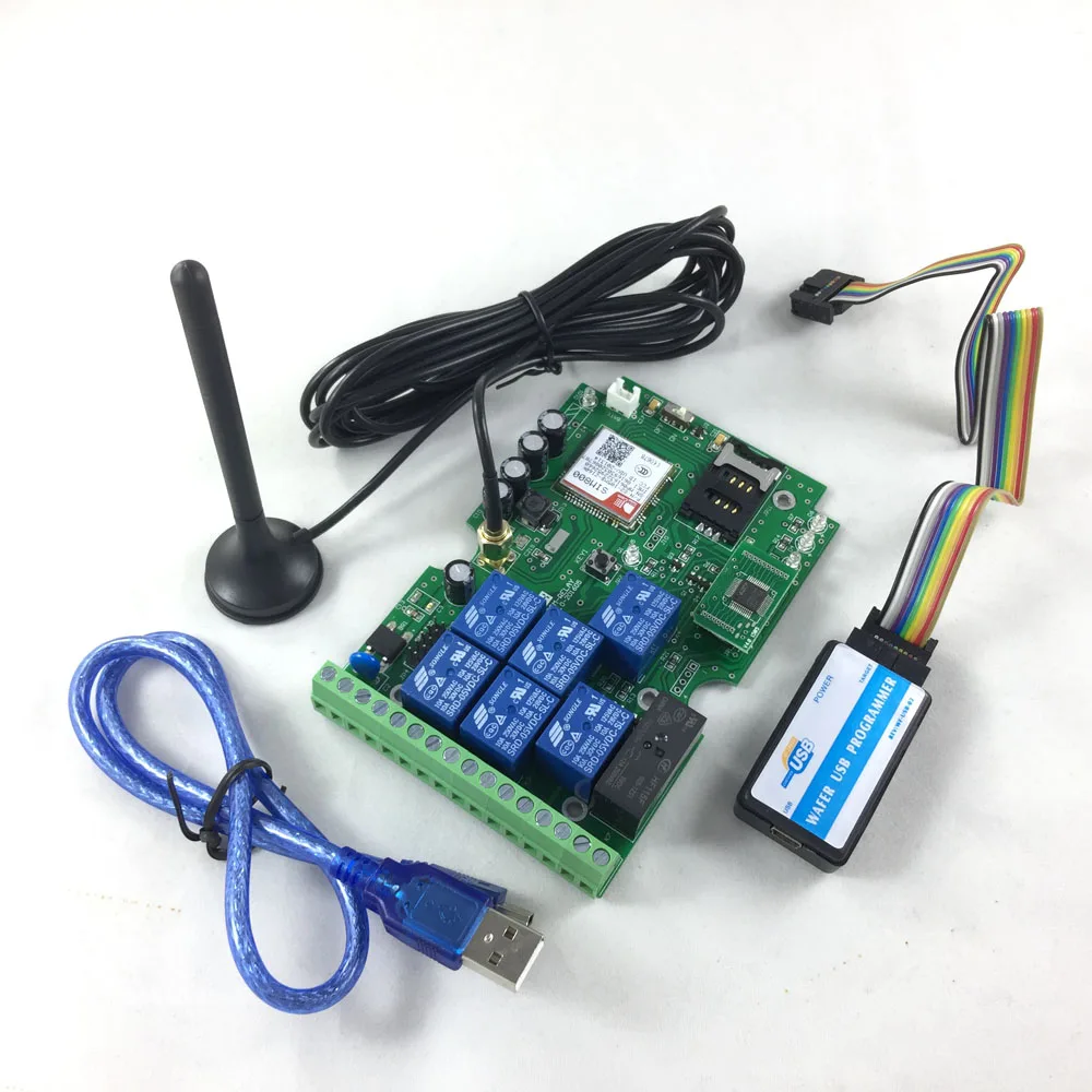 Плата дистанционного управления Seven Relay Real Time GSM (батарея включена для оповещения