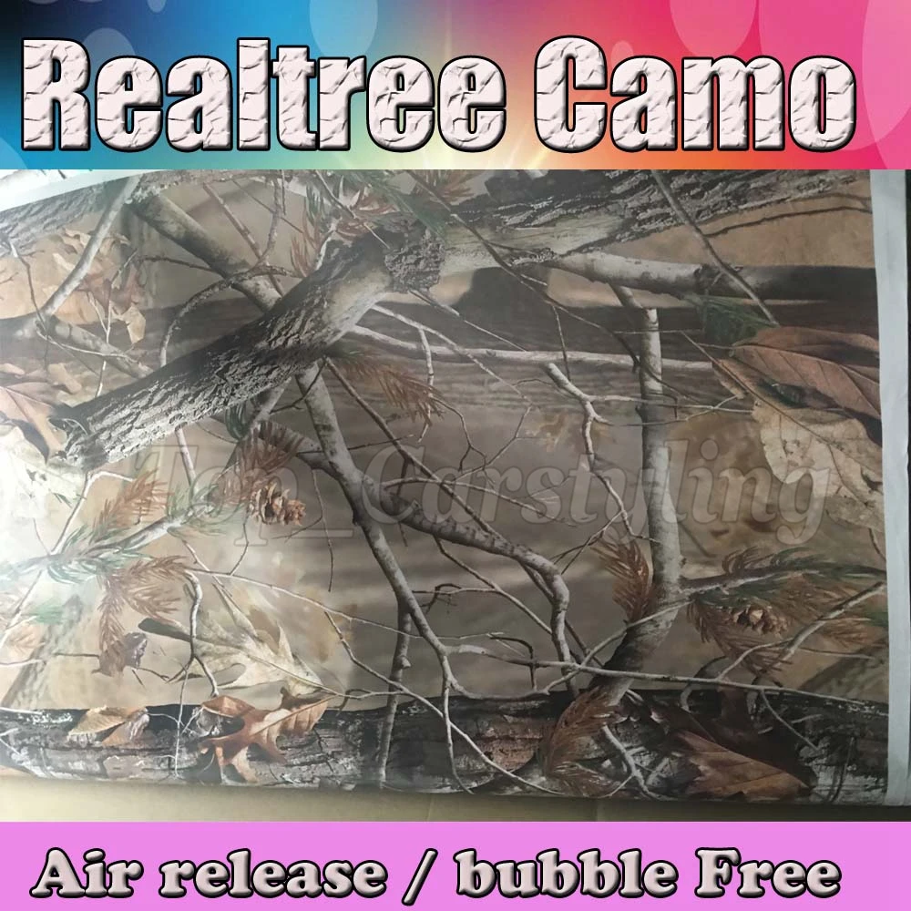 Камуфляжная виниловая пленка для автомобиля Realtree пвх клейкая с изображением