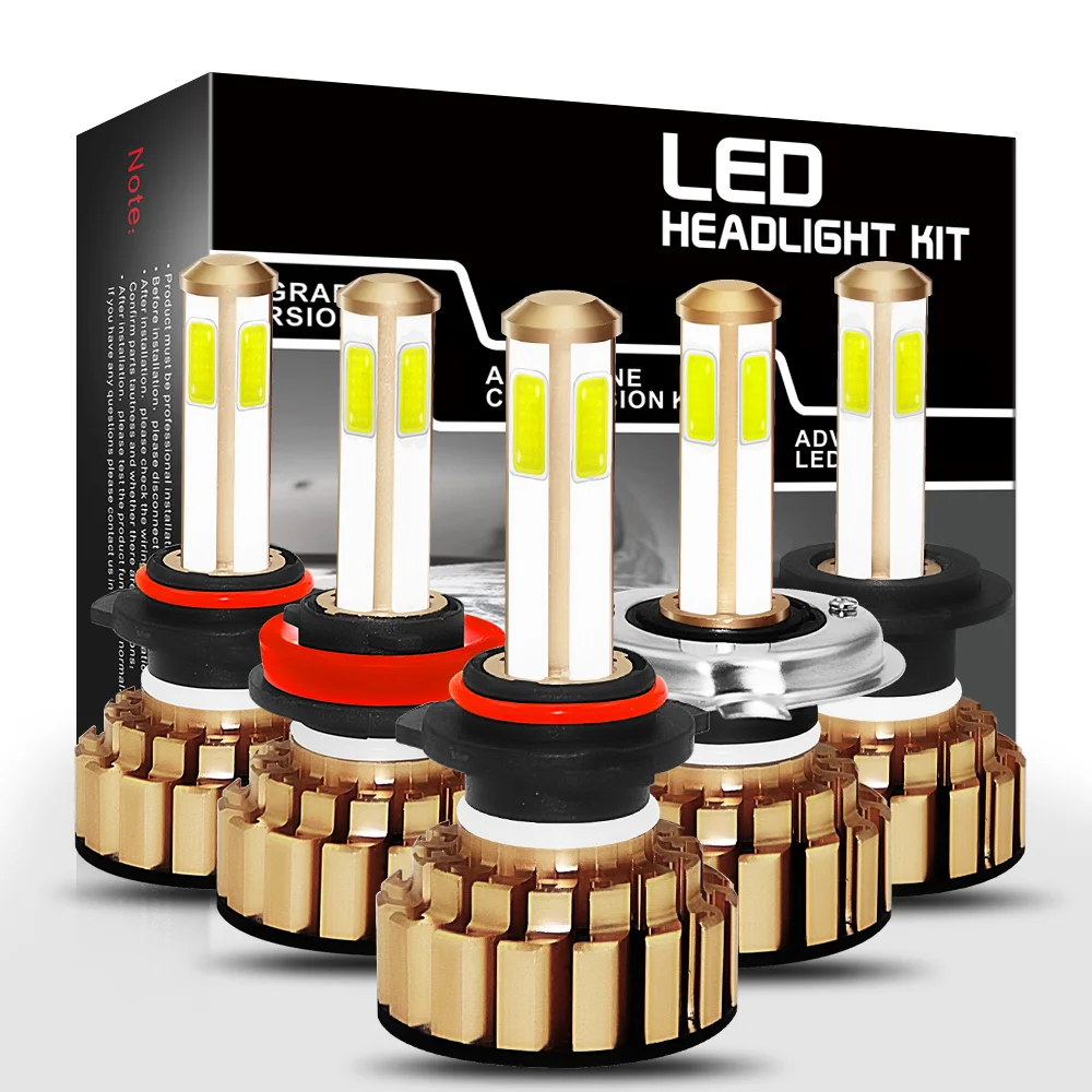 2шт 12000LM высокой яркости светодиодный фары H4 H7 H11 9005 9006 DC9-36V цветовая температура