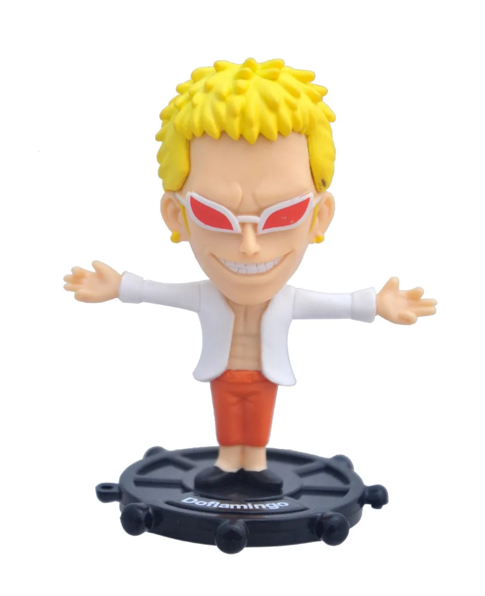 6 шт./лот Аниме One Piece Monkey D Luffy Zoro Law Shanks белая борода ПВХ фигурка Doflamingo фигурки