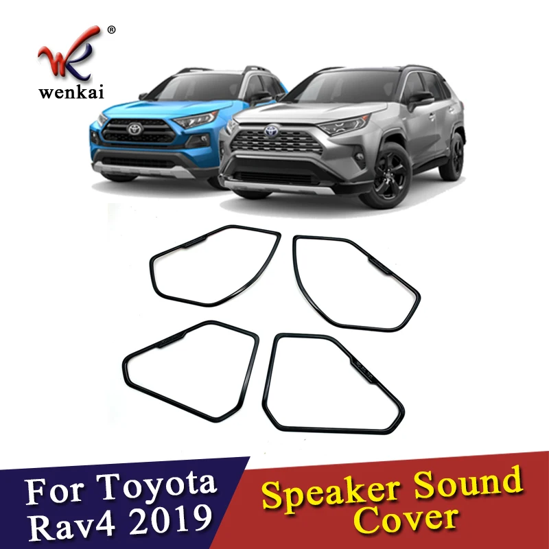 Подходит для Toyota Rav4 2019 2020 ABS Piano Black 2 шт./компл. Внутренняя дверь динамик Звуковая
