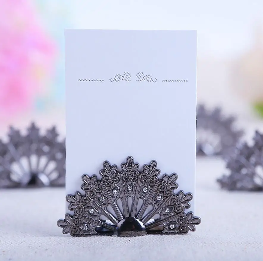 20 шт. форма павлина имя номер меню стол место держатель для карт зажим свадьбы