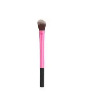 Кисть для макияжа Pro Setting Brush Pink (500 штук) с ядром для нанесения пудры и румян, важный элемент косметического набора с алюминиевой ручкой и трубками, создающими эффект хайлайтера.