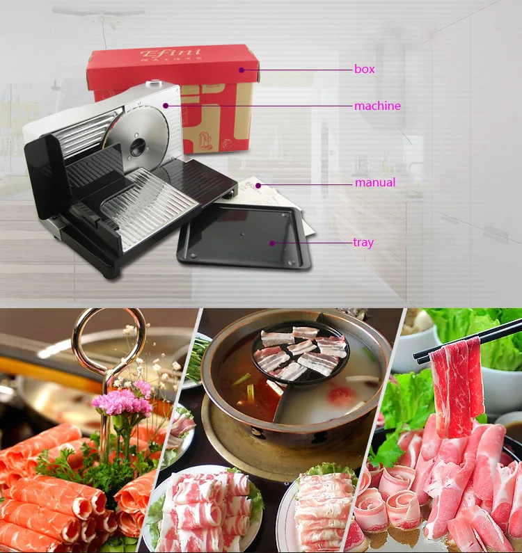 Household Electric Meat Slicer Meat Grinder Mini Slicing Cutter for Mutton Beef FS-989