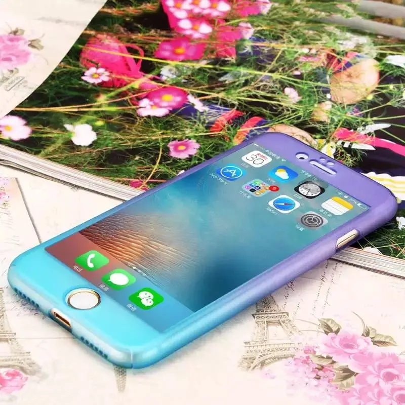 Чехол FTAIDKJ для iPhone XS Max XR X 6 6S 7 8 Plus 5 5S SE полная защита модный градиентный цвет