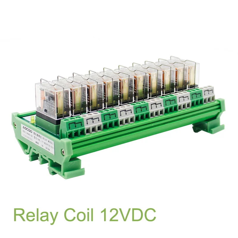 10 канальный 1 SPDT DIN рейку OMRON G2R 12V DC/AC интерфейс релейный модуль|omron g2r|interface relaydin