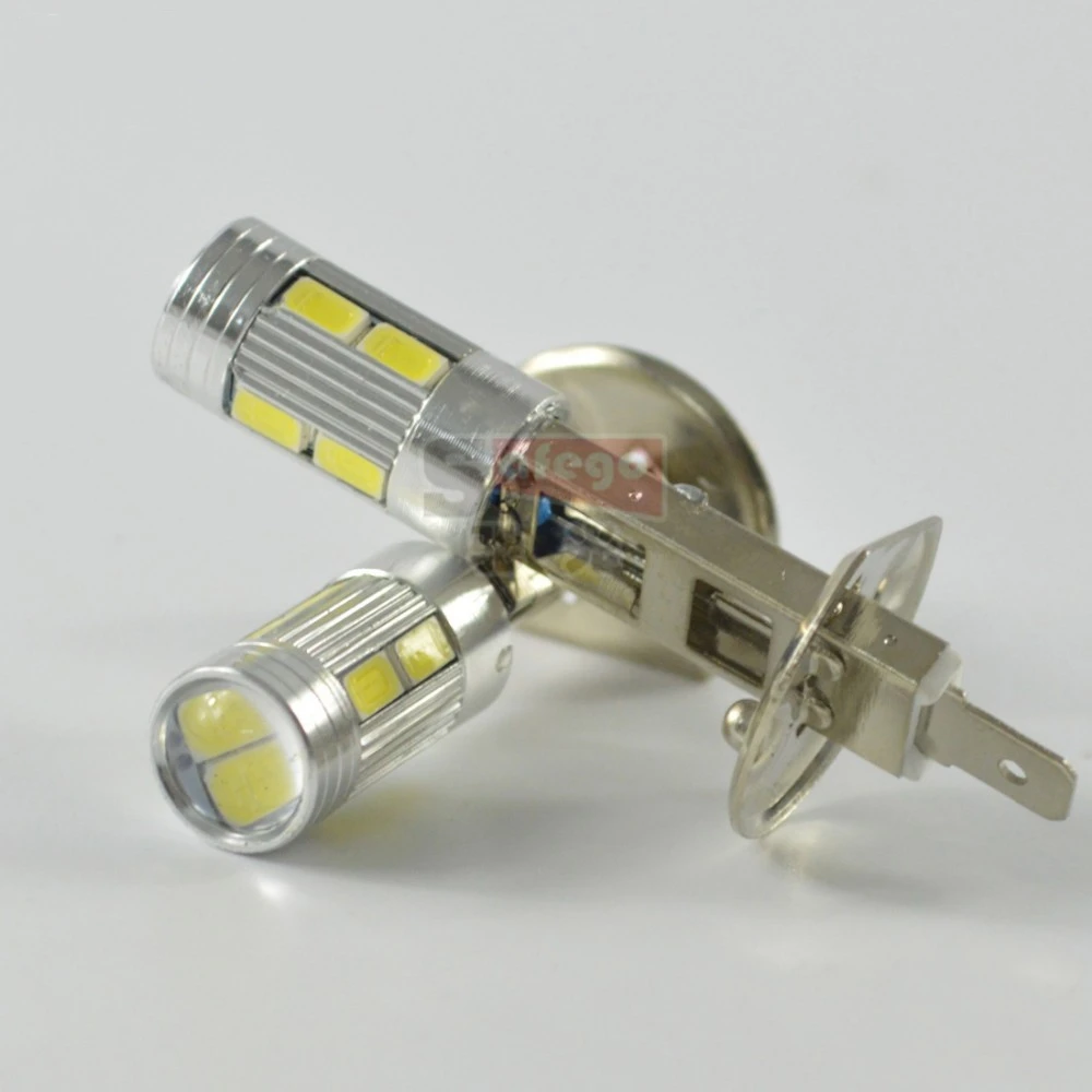 2 шт. Противотуманные фары H1 H3 10D 5730 светодиодный фонарь 10SMD Автомобильная Стоматологическая лампа противотуманная головка стояночный сигнал головной светильник лампа 12 В Белый